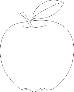 Apfel mit Blatt-Vektor zu drucken