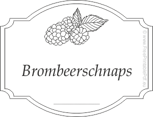 Brombeerschnaps etikett