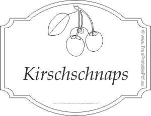Kirschschnaps etikett