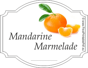 Mandarinemarmelade Etiketten
