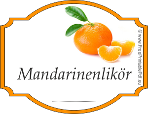 Mandarinenlikör Aufkleber