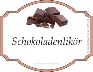 Schokoladenlikör Aufkleber