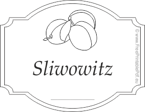 Sliwowitz etikett