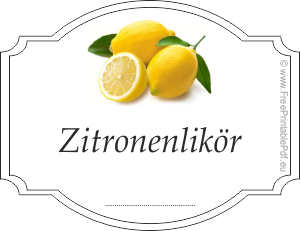 Zitronenlikör etikett pdf