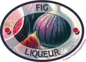 Homemade Fig Liqueur Labels for Print