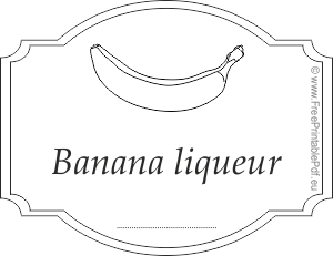 Banana Liqueur bottled in home