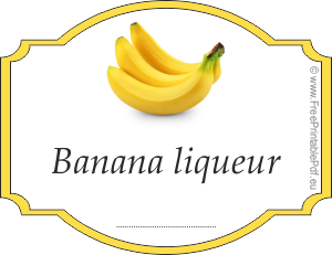 How to make labels for banana liqueur