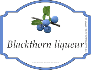 How to make labels for blackthorn liqueur