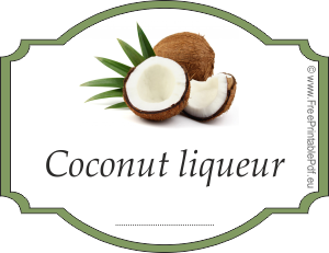 How to make labels for coconut liqueur