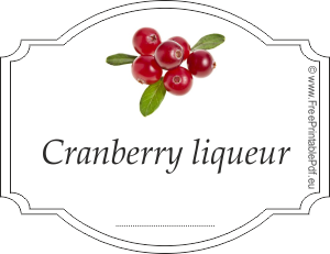 Homemade cranberry liqueur