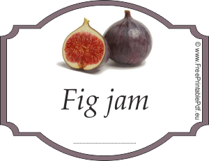 Homemade Fig Jam Label for Jars