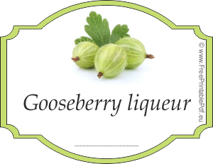 How to make labels for gooseberry liqueur