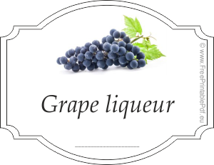 Homemade grape liqueur