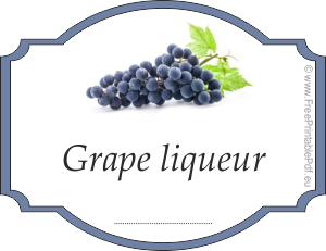 How to make labels for grape liqueur
