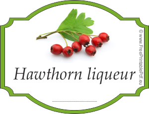 How to make labels for hawthorn liqueur