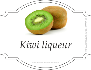 Homemade kiwi liqueur