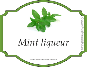 How to make labels for mint liqueur