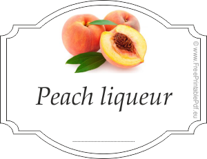 Homemade peach liqueur