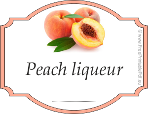 How to make labels for peach liqueur?