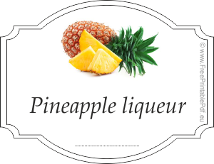 Homemade pineapple liqueur