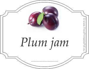 Plum jam stickers