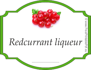 How to make labels for redcurrant liqueur