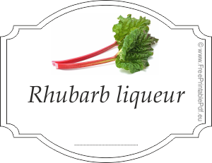 Homemade rhubarb liqueur