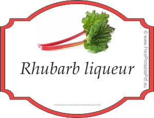 How to make labels for rhubarb liqueur