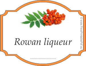 How to make labels for rowanberry liqueur