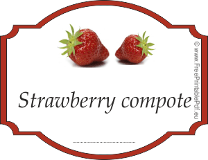 Strawberry compote label