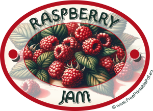 Download Free Raspberry Jam Elegant-Style Label