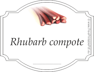 rhubarb compote label