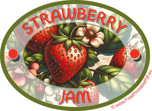 Homemade Strawberry Jam Label