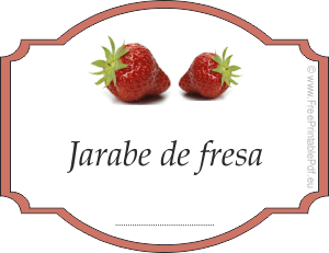 strawberry syrup sticker for jar