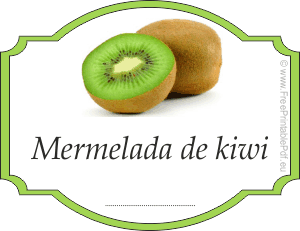 etiqueta para mermelada de kiwi imprimir