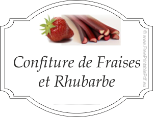 confiture de fraises et rhubarbe