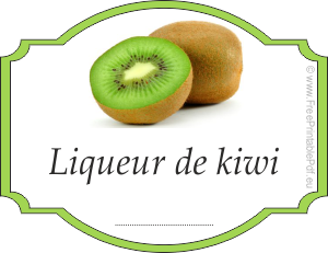 Étiquettes liqueur de kiwi 3