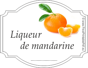 Étiquettes liqueur de mandarine 2