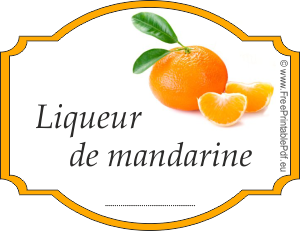 Étiquettes liqueur de mandarine 3