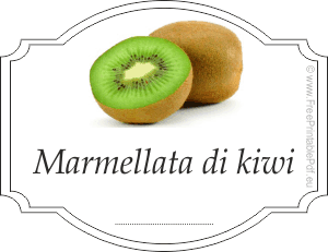 Marmellata di kiwi etichette