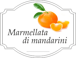 Marmellata di mandarini etichette