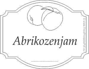 label voor abrikozenjam
