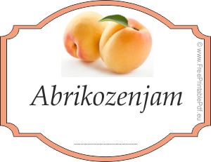 Etiketten voor abrikozenjam