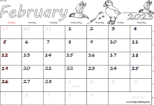 February 2023 Australia holidays
