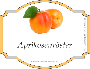 Aprikosenröster etikett