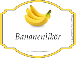 Bananenlikör Aufkleber