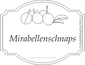 Mirabellenschnaps etikett