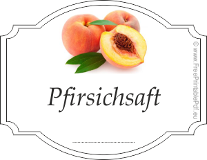 Pfirsichsaft etikette