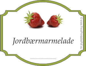 Homemade Strawberry Jam Label for Jars