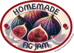 Fig Jam Elegant-Style Label